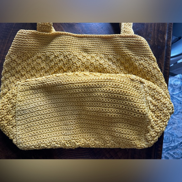 Like new The Sak Vintage Crochet Mustard Yellow Purse - Picture 3 of 4